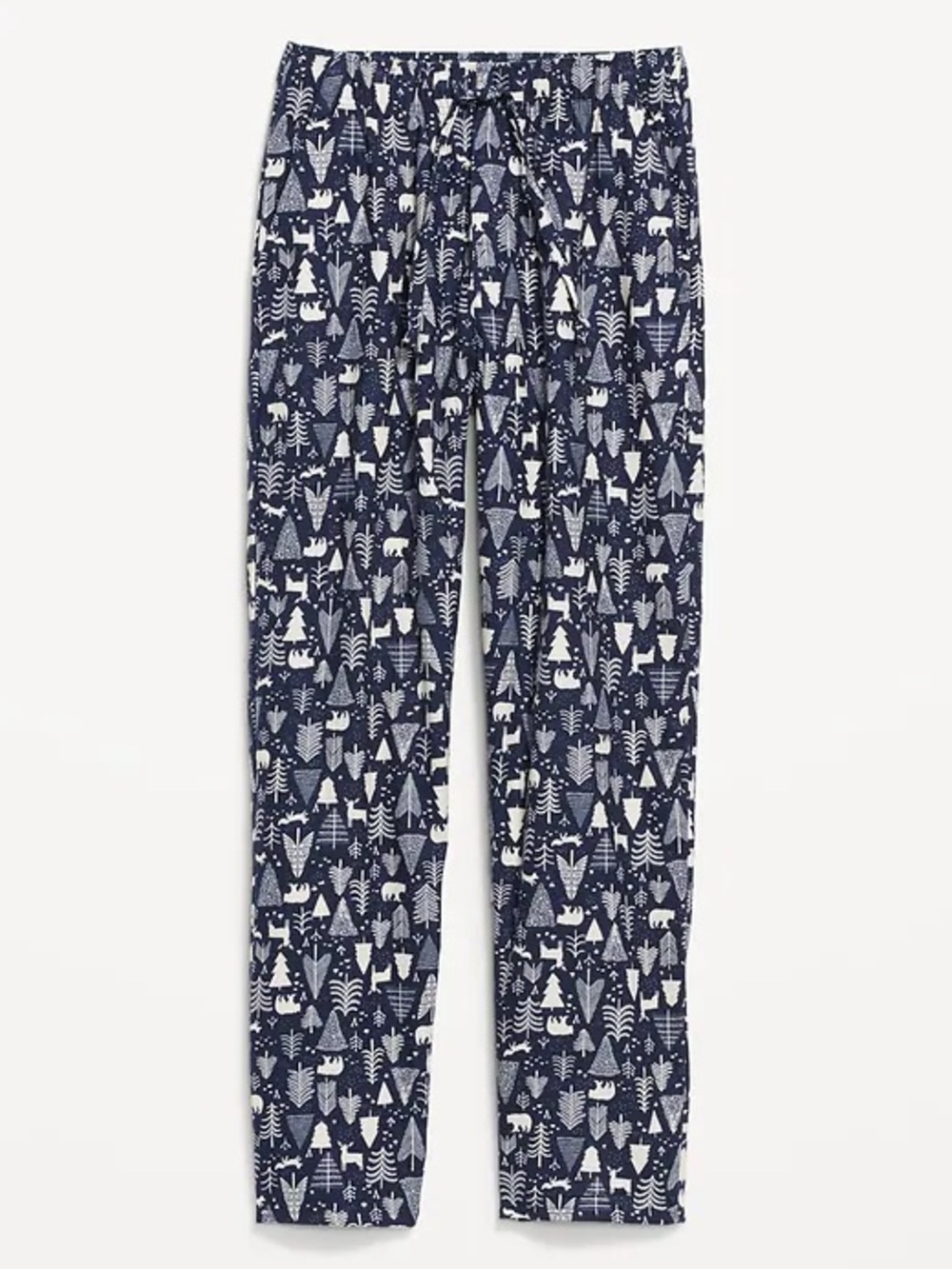 Navy Blue Patterned Pajama Pants
